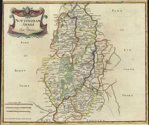 Mappa del Nottinghamshire